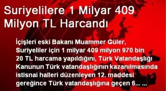 Suriyelilere 1 Milyar 409 Milyon TL Harcandı