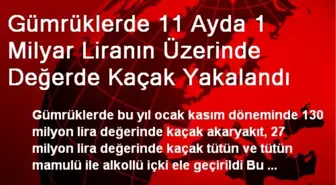 Gümrüklerde 11 Ayda 1 Milyar Liranın Üzerinde Değerde Kaçak Yakalandı