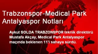 Trabzonspor-Medical Park Antalyaspor Notları