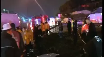 Maslak'ta Otobüs Devrildi