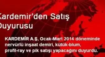 Kardemir'den Satış Duyurusu