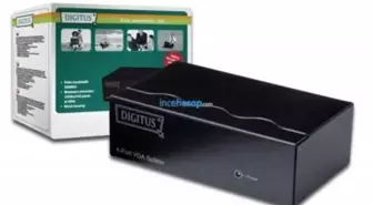 Digitus Dc-42100 4 Lü Vga Video Çoklayıcı, 1920 X 1440 Dpi