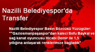 Nazilli Belediyesporda 2 Transfer