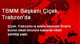 TBMM Başkanı Çiçek, Trabzon'da