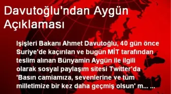 Davutoğlu'ndan Aygün Açıklaması