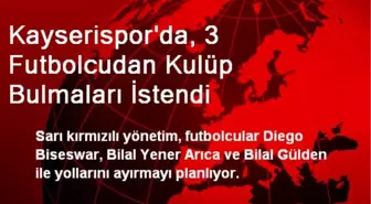 Kayserispor'da, 3 Futbolcudan Kulüp Bulmaları İstendi