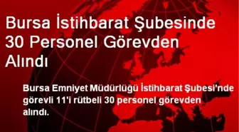 Bursa İstihbarat Şubesinde 30 Personel Görevden Alındı