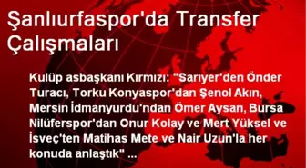 Şanlıurfaspor'da Transfer Çalışmaları