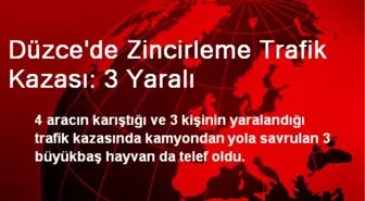 Düzce'de Zincirleme Trafik Kazası: 3 Yaralı