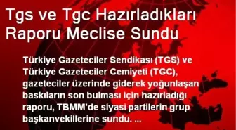 Tgs ve Tgc Hazırladıkları Raporu Meclise Sundu