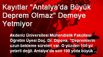 Kayıtlar 'Antalya'da Büyük Deprem Olmaz' Demeye Yetmiyor