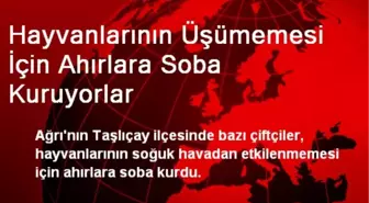 Hayvanlarının Üşümemesi İçin Ahırlara Soba Kuruyorlar