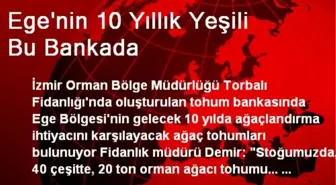 Ege'nin 10 Yıllık Yeşili Bu Bankada