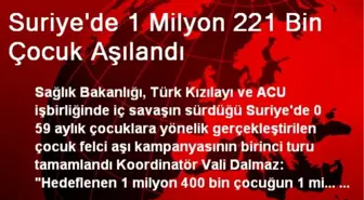 Suriye'de 1 Milyon 221 Bin Çocuk Aşılandı