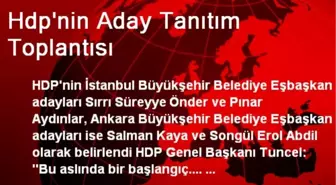 HDP Bazı İllerin Adaylarını Tanıttı