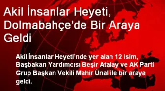 Akil İnsanlar Heyeti, Dolmabahçe'de Bir Araya Geldi