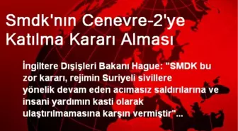 Smdk'nın Cenevre-2'ye Katılma Kararı Alması