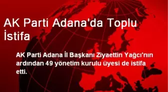 AK Parti Adana'da Toplu İstifa