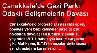 Çanakkale'de Gezi Parkı Odaklı Gelişmelerin Davası