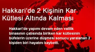 Hakkari'de Kar Kütlesi Altında Kalan 2 Kişiden 1'i Öldü