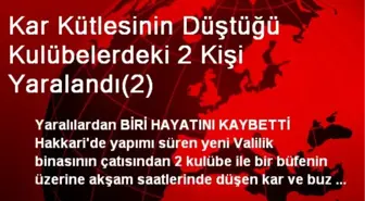 Hakkari'de Kar Kütlesi Altında Kalan 2 Kişiden 1'i Öldü