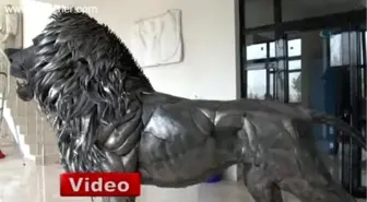 Atık Hurdalardan 250 Kiloluk Sanat Eseri