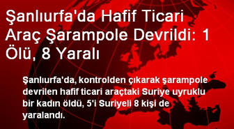 Şanlıurfa'da Hafif Ticari Araç Şarampole Devrildi: 1 Ölü, 8 Yaralı