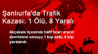 Şanlıurfa'da Trafik Kazası: 1 Ölü, 8 Yaralı