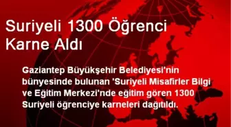 Suriyeli 1300 Öğrenci Karne Aldı