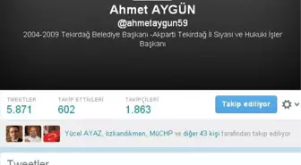 Ahmet Aygün Twitter'dan Mesaj Verdi