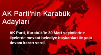 AK Parti'nin Karabük Adayları