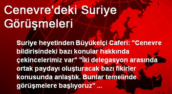 Cenevre'deki Suriye Görüşmeleri