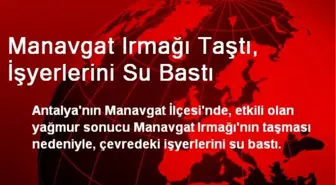 Manavgat Irmağı Taştı, İşyerlerini Su Bastı