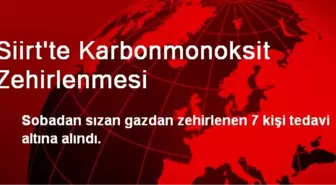 Siirt'te Karbonmonoksit Zehirlenmesi