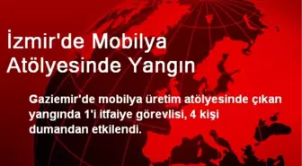 İzmir'de Mobilya Atölyesinde Yangın