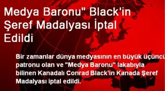 Medya Baronu' Black'in Şeref Madalyası İptal Edildi