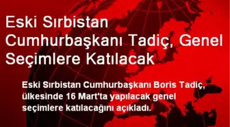 Eski Sırbistan Cumhurbaşkanı Tadiç, Genel Seçimlere Katılacak
