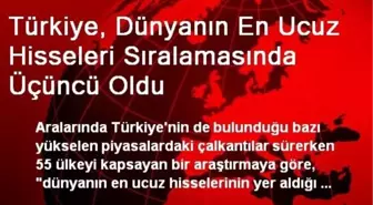 Türkiye, Dünyanın En Ucuz Hisseleri Sıralamasında Üçüncü Oldu