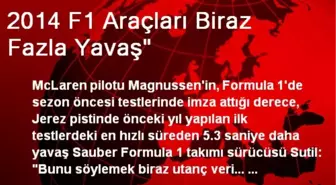 2014 F1 Araçları Biraz Fazla Yavaş'