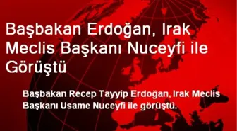 Başbakan Erdoğan, Irak Meclis Başkanı Nuceyfi ile Görüştü