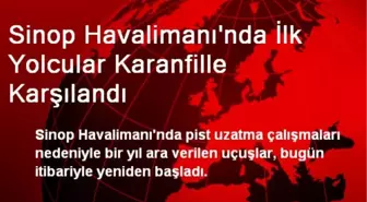 Sinop Havalimanı'nda İlk Yolcular Karanfille Karşılandı