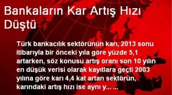 Bankaların Kar Artış Hızı Düştü