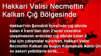 Hakkari Valisi Necmettin Kalkan Çığ Bölgesinde