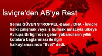 İsviçre'den AB'ye Rest