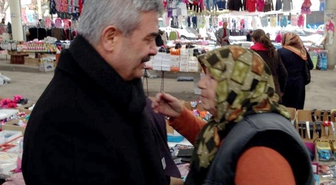 MHP Çankırı Belediye Başkan Adayı Hakkı Yalçın'dan Pazar Ziyareti