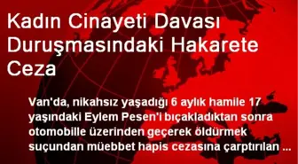 Kadın Cinayeti Davası Duruşmasındaki Hakarete Ceza