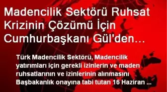 Madencilik Sektörü Ruhsat Krizinin Çözümü İçin Cumhurbaşkanı Gül'den Destek İstedi