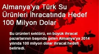 Almanya'ya Su Ürünleri İhracatında Hedef 100 Milyon Dolar