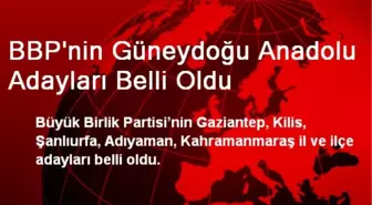 BBP'nin Güneydoğu Anadolu Adayları Belli Oldu