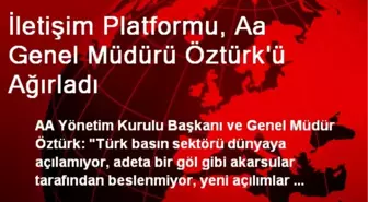 İletişim Platformu, Aa Genel Müdürü Öztürk'ü Ağırladı